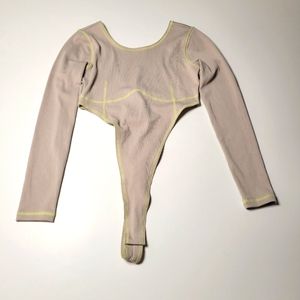 NWT Hi cut ribbed bodysuit M